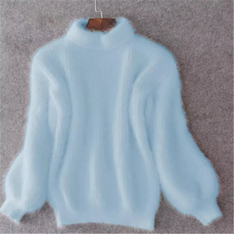 Joan - Women's High Collar Soft Knit Sweater - photo 1