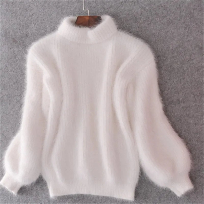 Joan - Women's High Collar Soft Knit Sweater - photo 2
