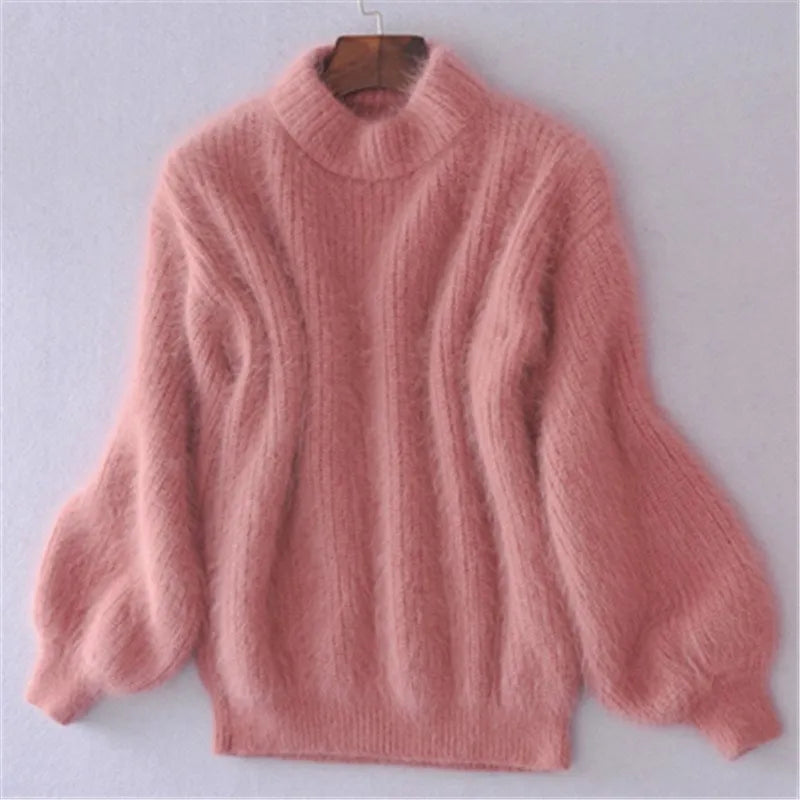 Joan - Women's High Collar Soft Knit Sweater - photo 3