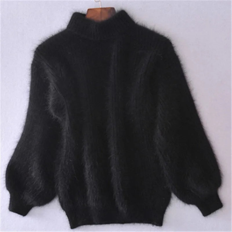 Joan - Women's High Collar Soft Knit Sweater - photo 9
