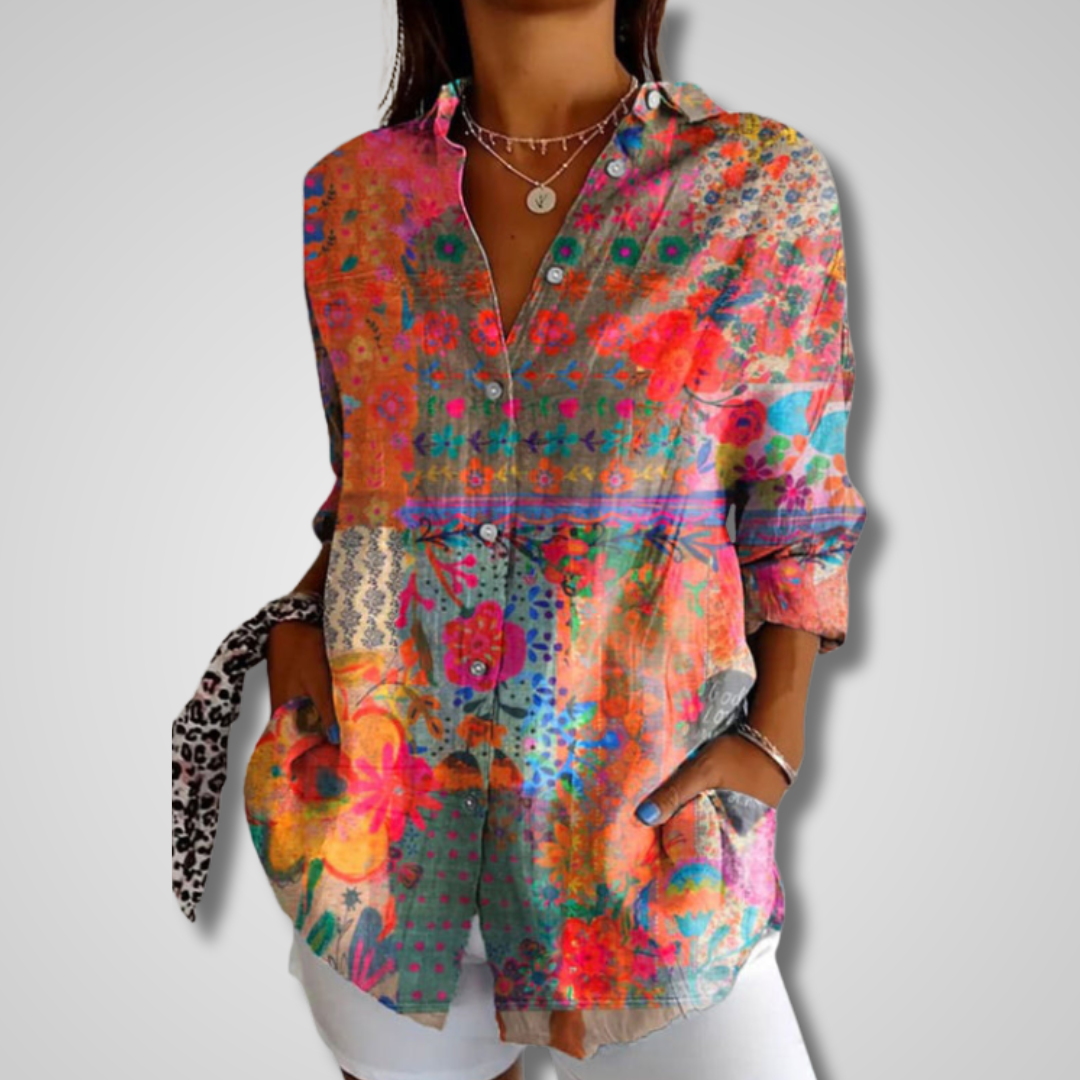 Jonelle - Women's Relaxed Vintage Style Shirt - photo 1