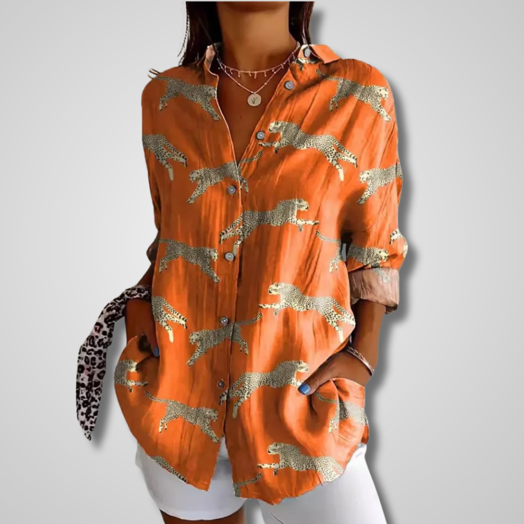 Jonelle - Women's Relaxed Vintage Style Shirt - photo 2