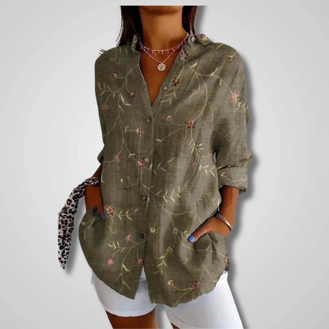 Jonelle - Women's Relaxed Vintage Style Shirt - photo 3