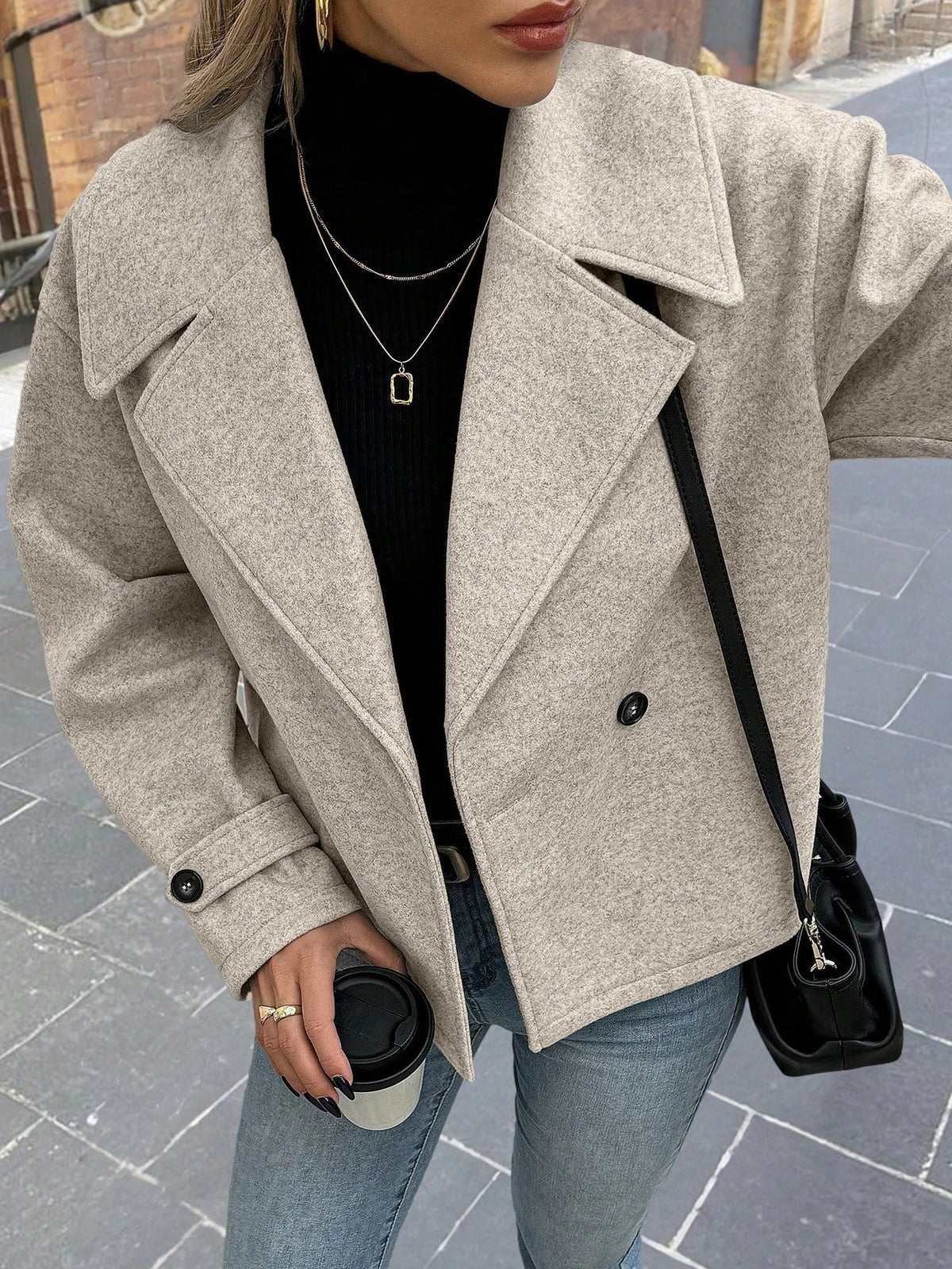 Josie - Women's Relaxed Coat with Ruching - photo 4
