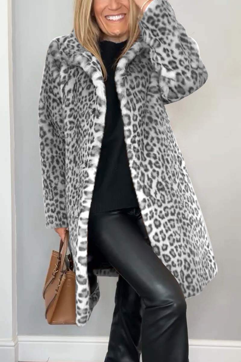 Cate - Cappotto leopardato di lusso da donna