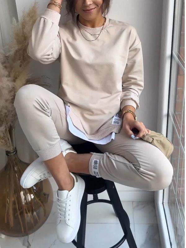 Ava - Women's Oversized Sweatshirt and Joggers Set Soft and Cozy