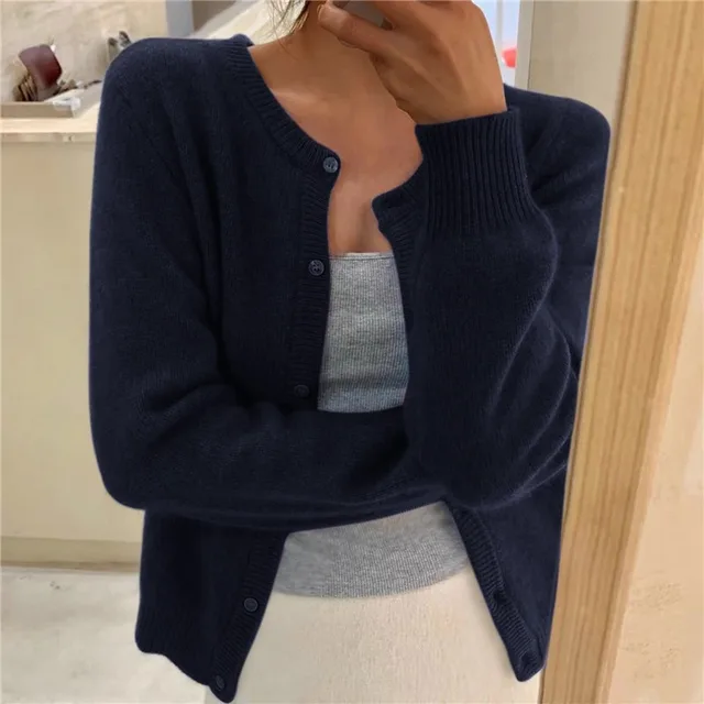 Judith - Women's Cropped Knit Cardigan - photo 9