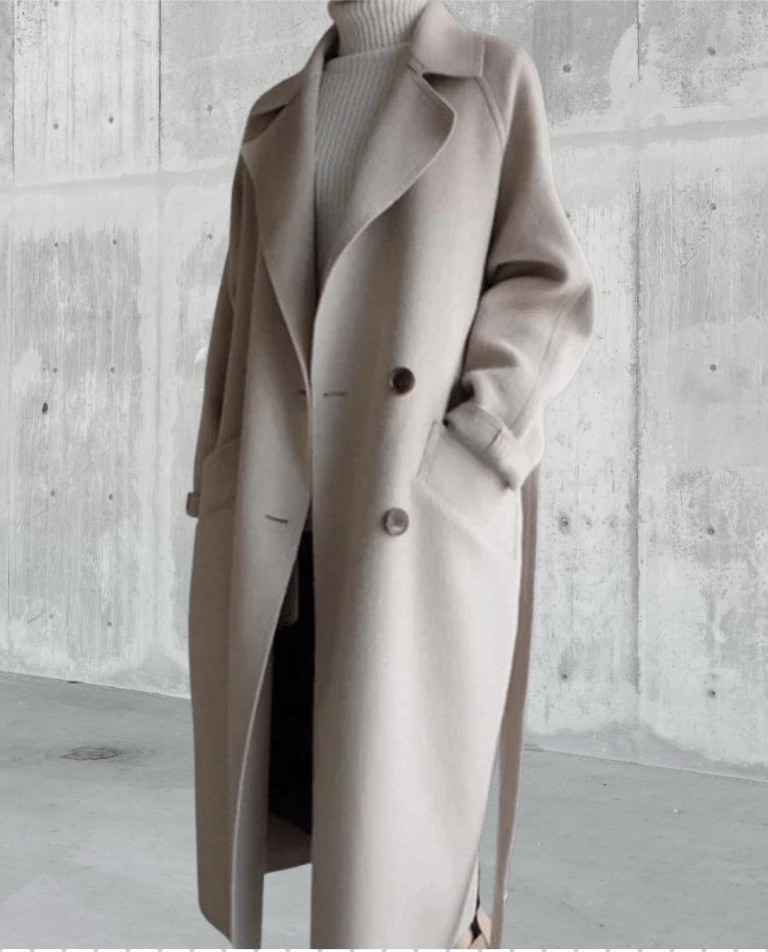 Karina - Women's Longline Coat with Button Front - photo 4