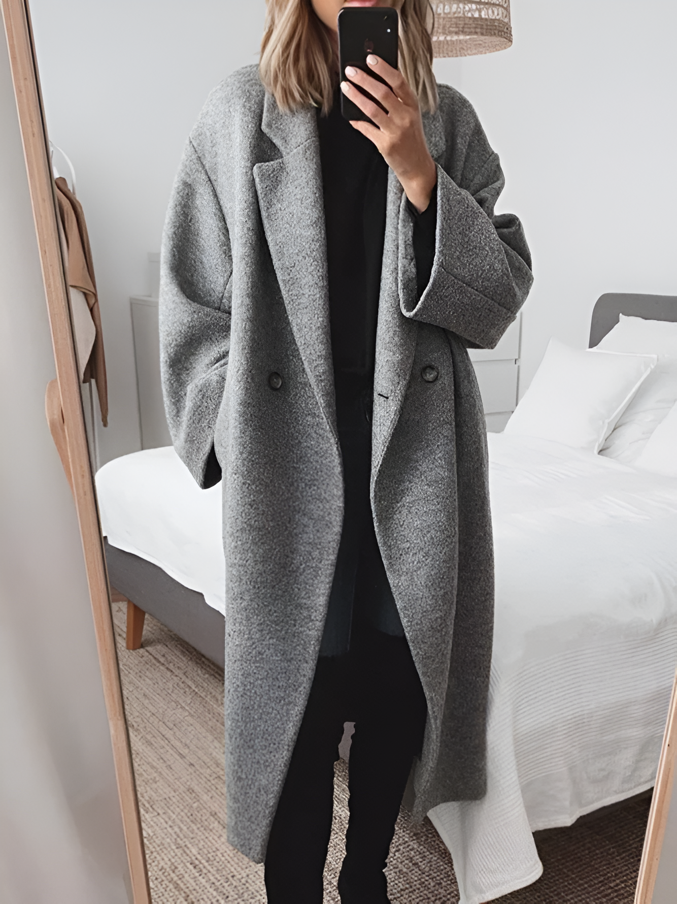 Kasey - Women's Oversized Double Breasted Coat - photo 1