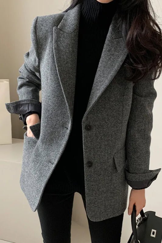 Kate - Women's Relaxed Blazer with Notch Lapel - photo 7