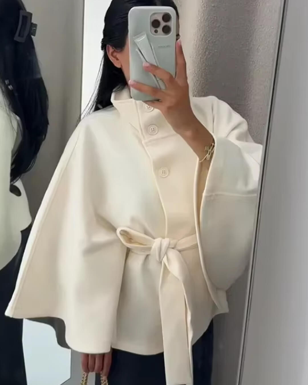 Kaya - Women's Wrap Cape with Ruching - photo 10