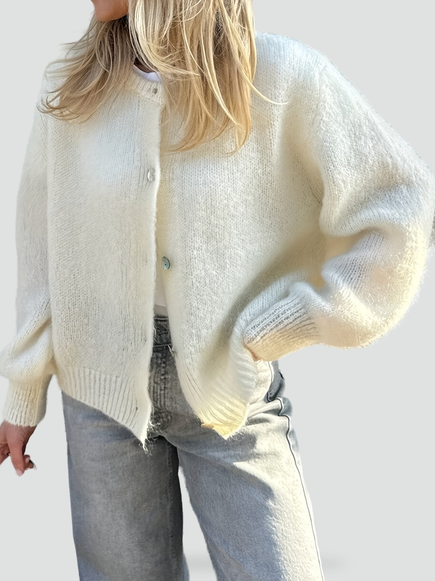 Kimberley - Women's Winter Jumper with Button Front - photo 14
