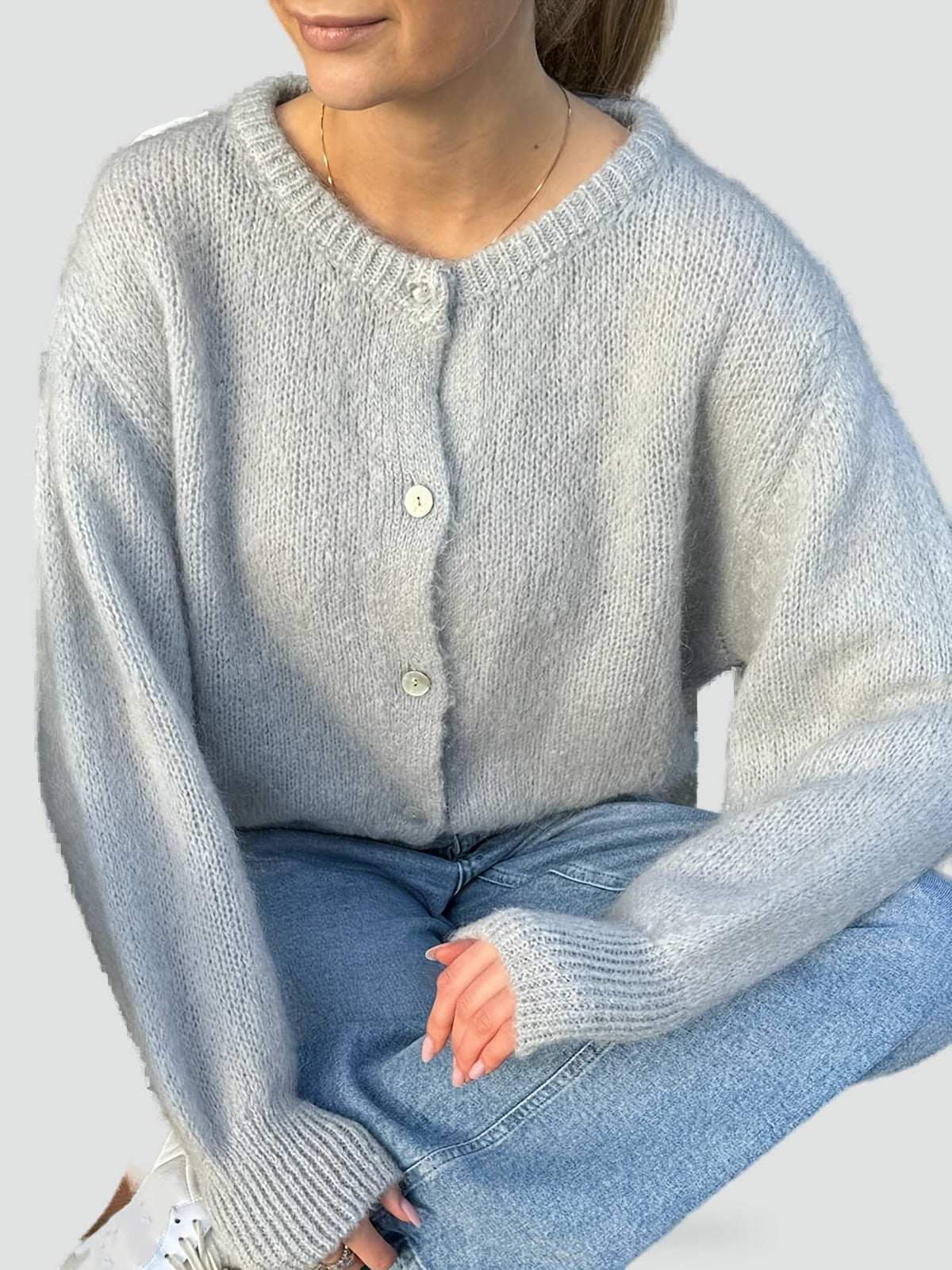 Kimberley - Women's Winter Jumper with Button Front - photo 15