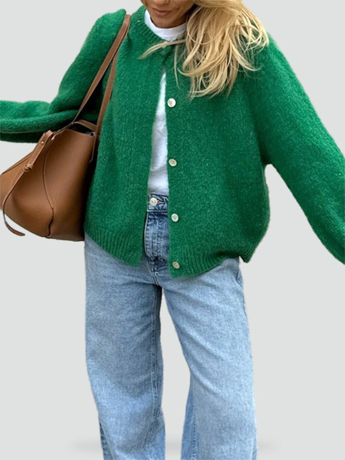 Kimberley - Women's Winter Jumper with Button Front - photo 18