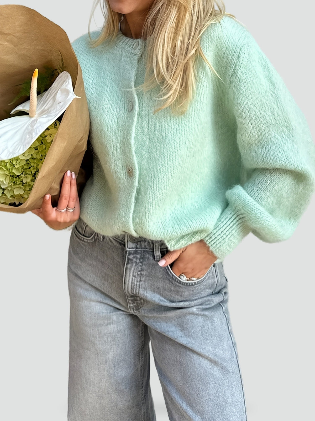Kimberley - Women's Winter Jumper with Button Front - photo 19