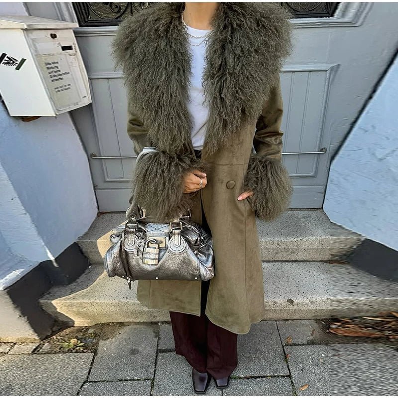 Kit - Women's Coat in Patchwork Print with Collar - photo 4