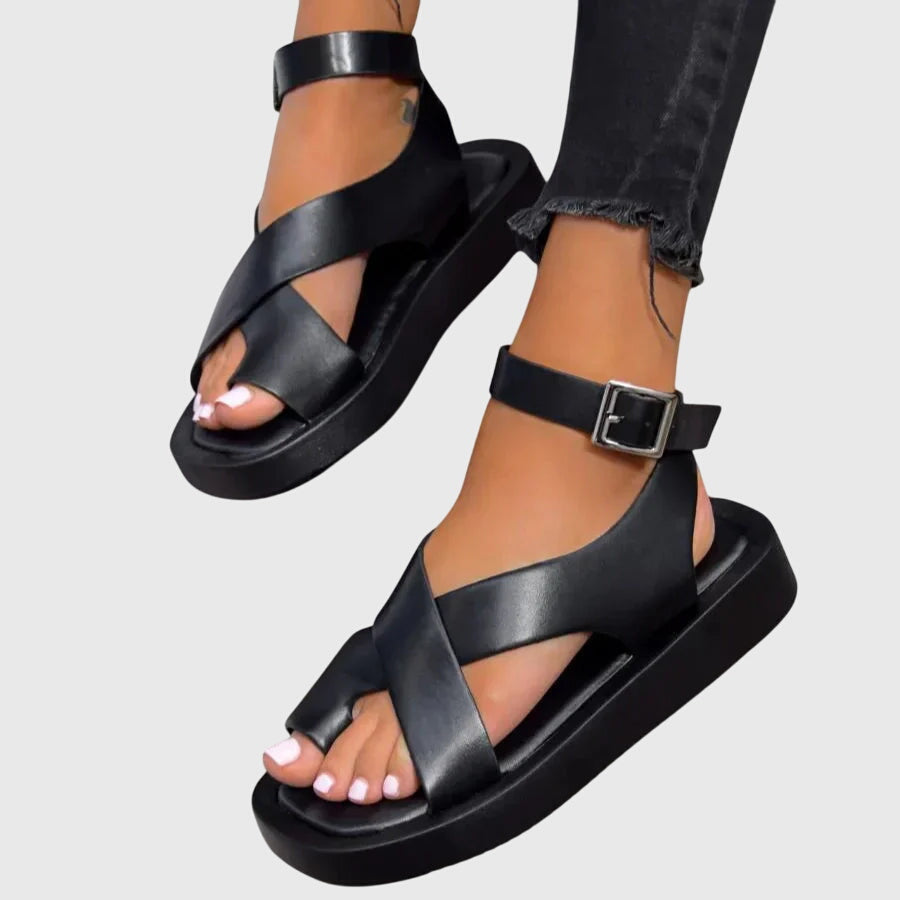 Laraine - Women's Chunky Platform Sandals with Toe Loop - photo 2