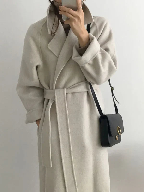 Laurie - Women's Belted Longline Coat - photo 3