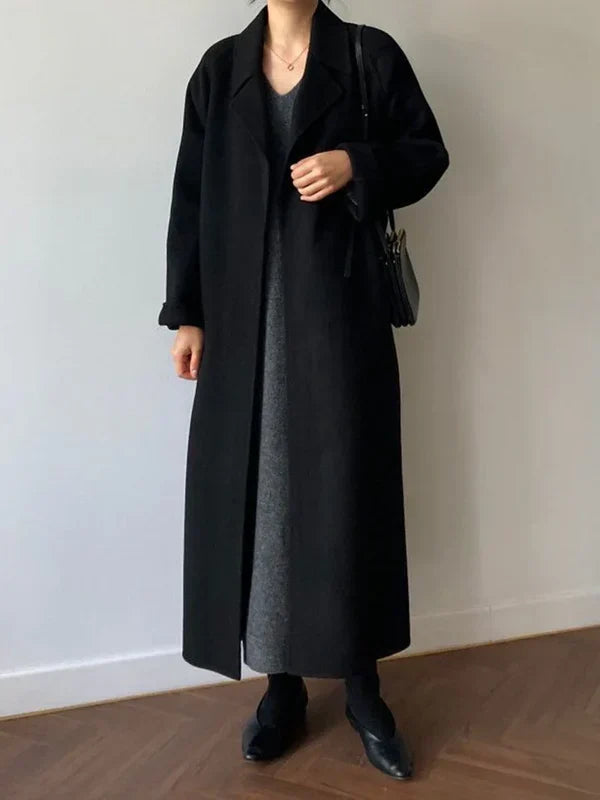 Laurie - Women's Belted Longline Coat - photo 7