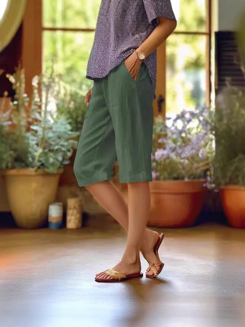 Lavinia - Women's Wide Leg Knee Length Bermuda Shorts - photo 4