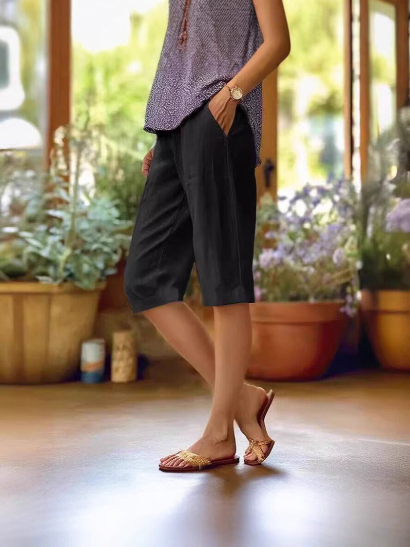 Lavinia - Women's Wide Leg Knee Length Bermuda Shorts - photo 5
