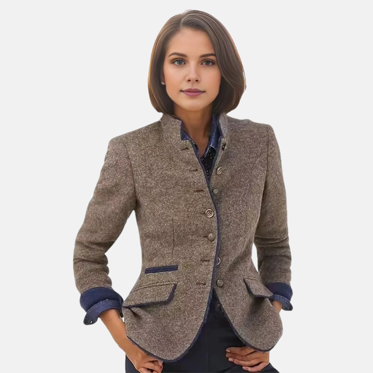 Leanne - Women's Blazer with Button Front - photo 1