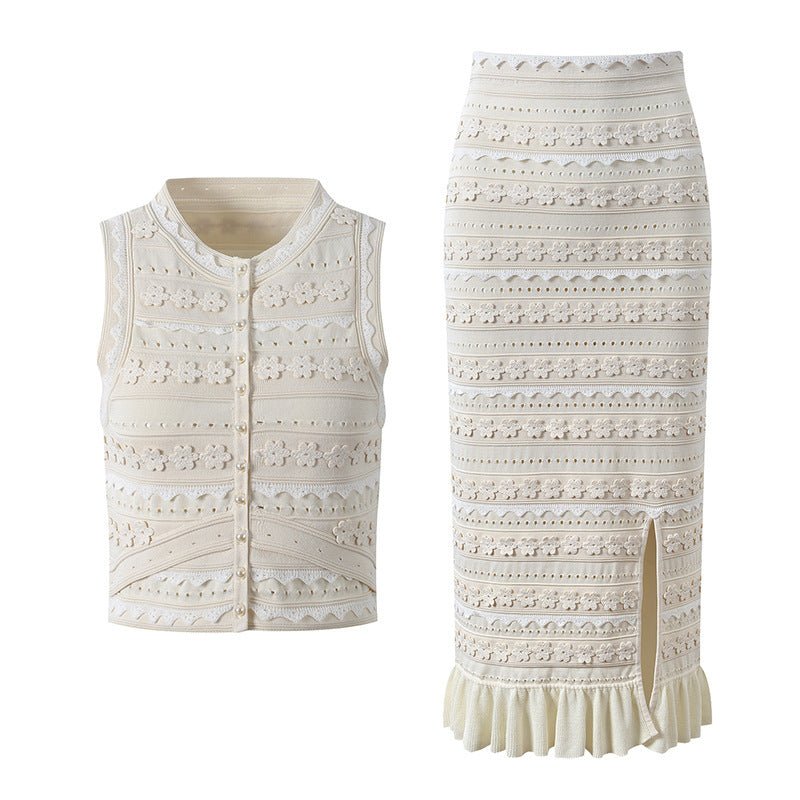 Leigh - Women's Two-Piece Set in Knit with Floral Print - photo 2
