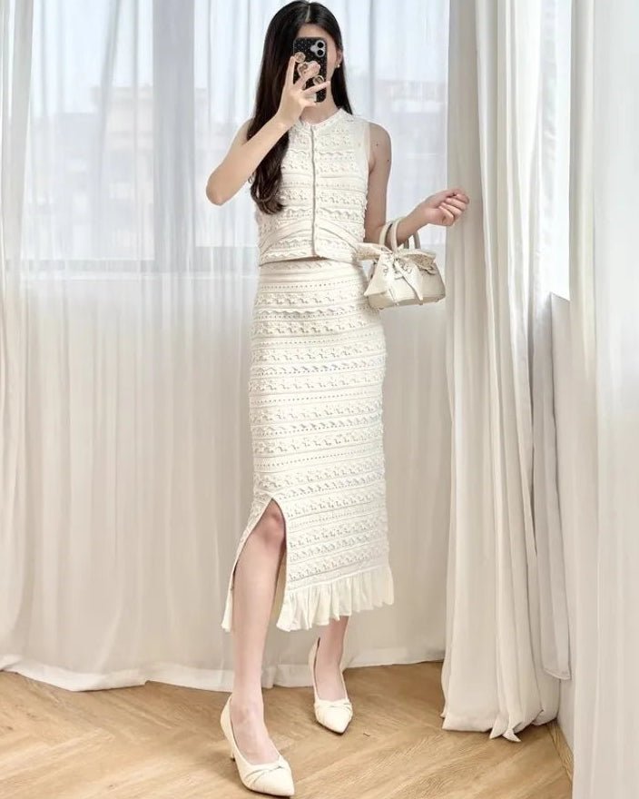 Leigh - Women's Two-Piece Set in Knit with Floral Print - photo 4
