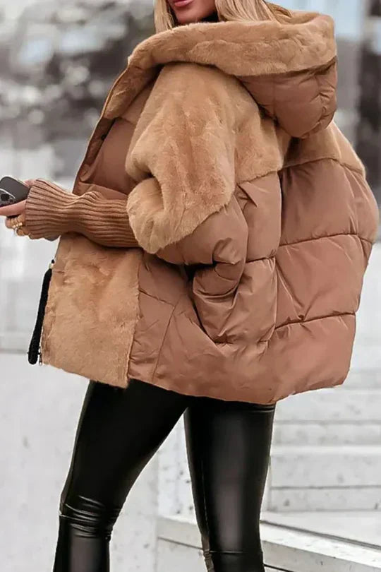 Lettie - Women's Faux Fur Panel Winter Jacket - photo 3
