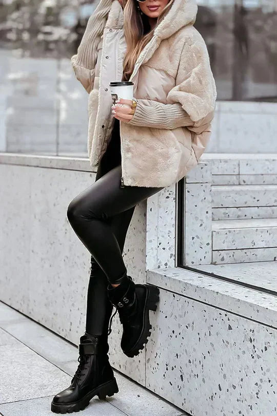 Lettie - Women's Faux Fur Panel Winter Jacket - photo 5