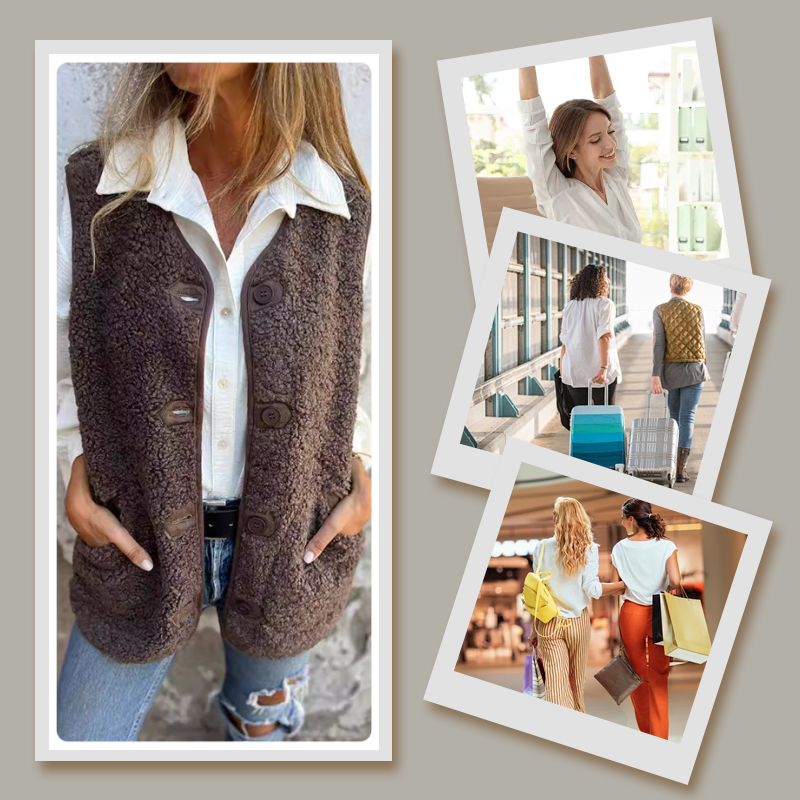 Lexie - Women's Gilet with Button Front - photo 8