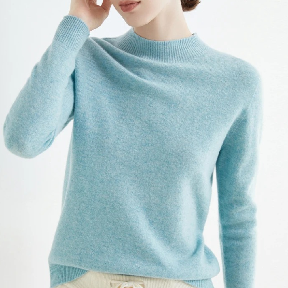Lizzie - Women's Jumper in Knit with Roll Neck - photo 2