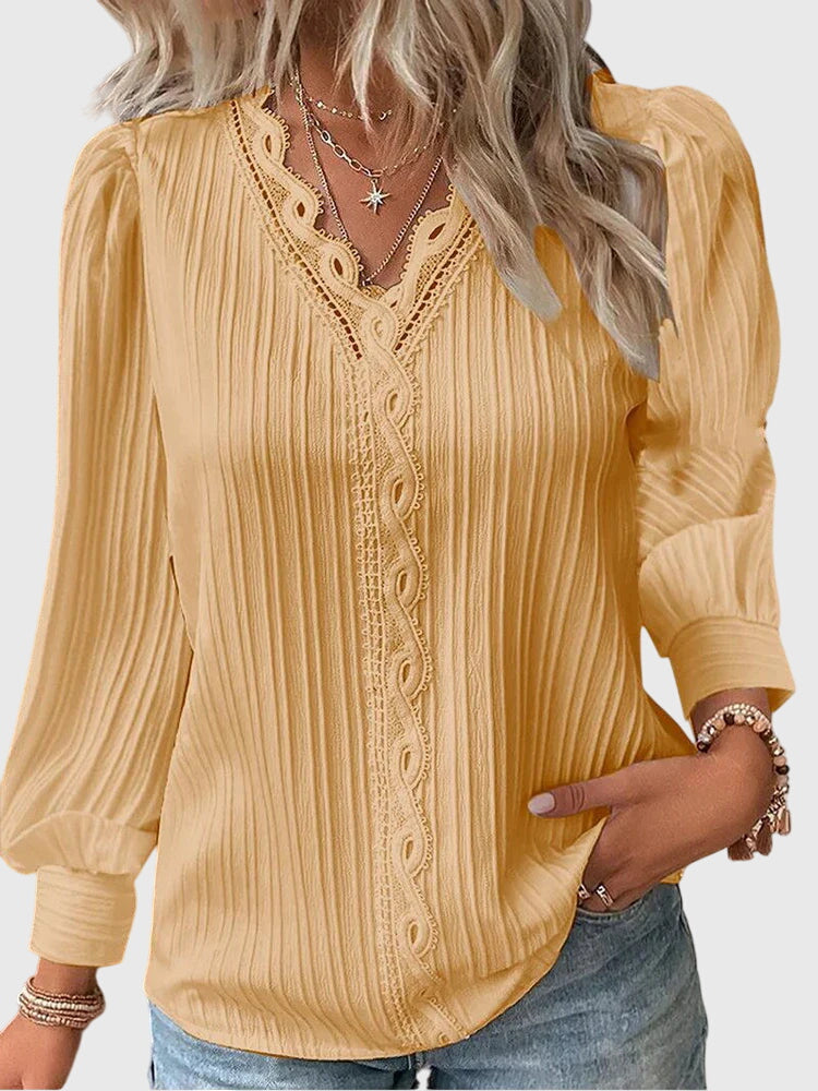 Lora - Women's Pleated Pullover Blouse - photo 1