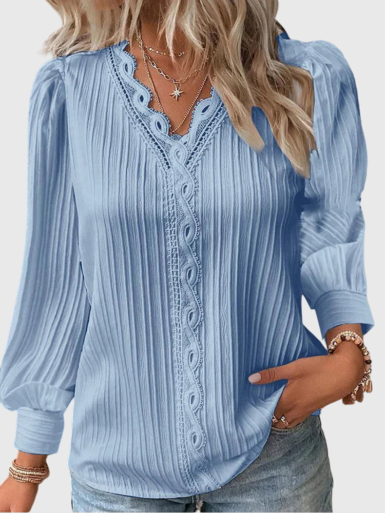 Lora - Women's Pleated Pullover Blouse - photo 4