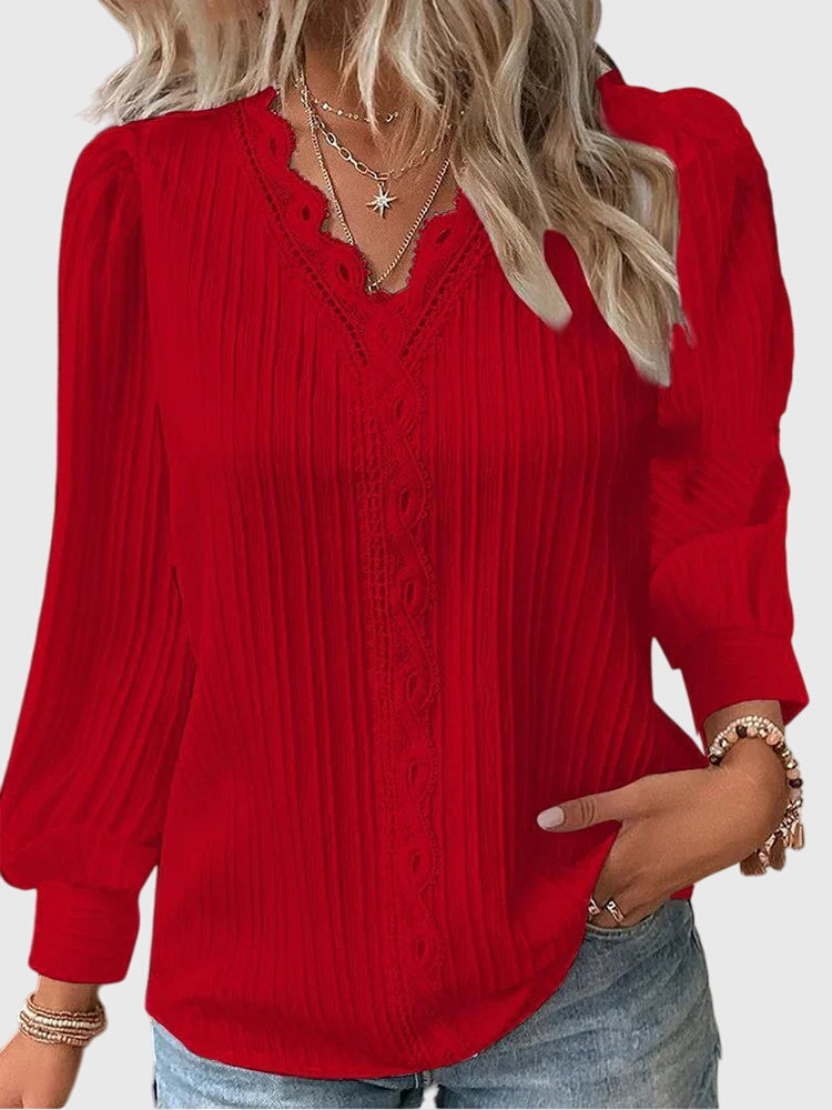 Lora - Women's Pleated Pullover Blouse - photo 6