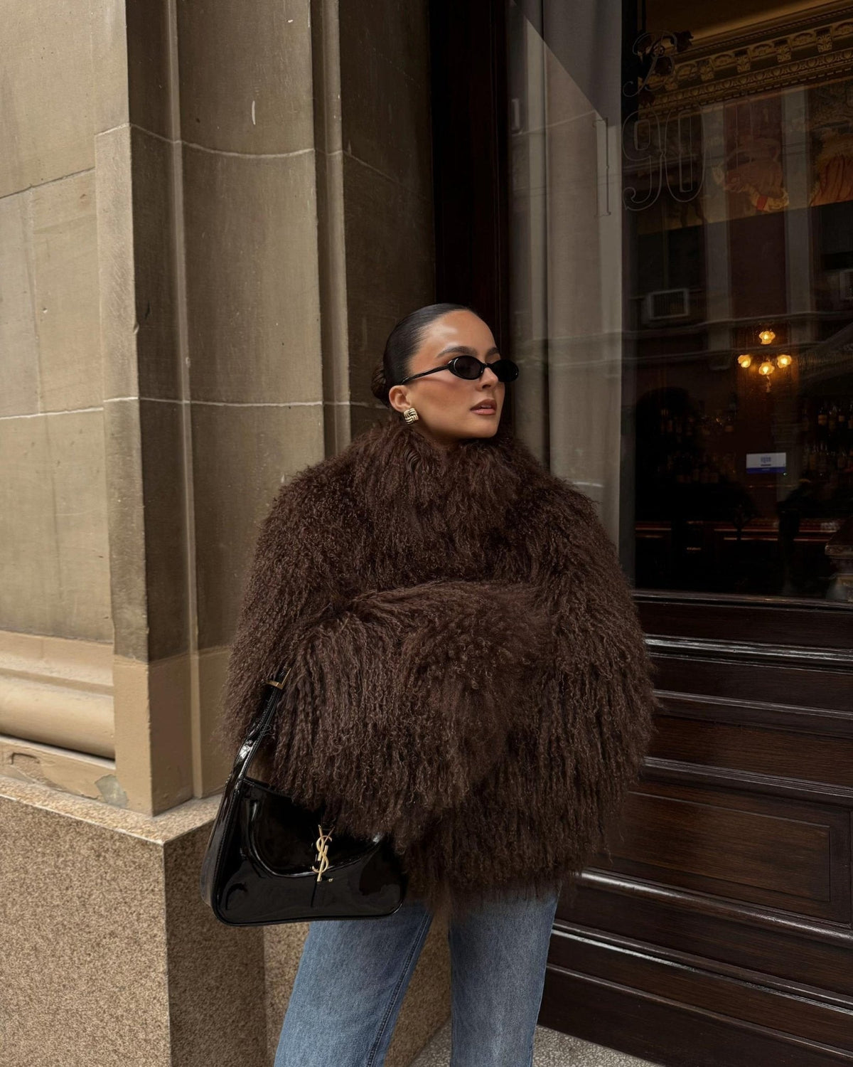 Luella - Women's Coat in Shaggy Faux Fur with Open Front - photo 4