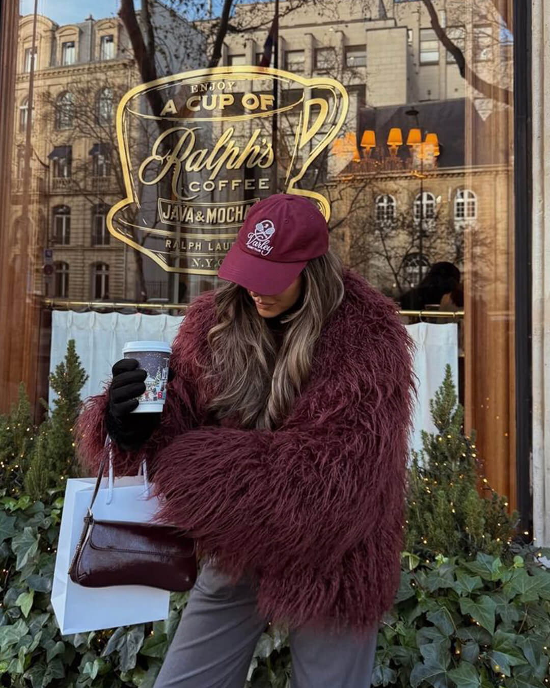 Luella - Women's Coat in Shaggy Faux Fur with Open Front - photo 8