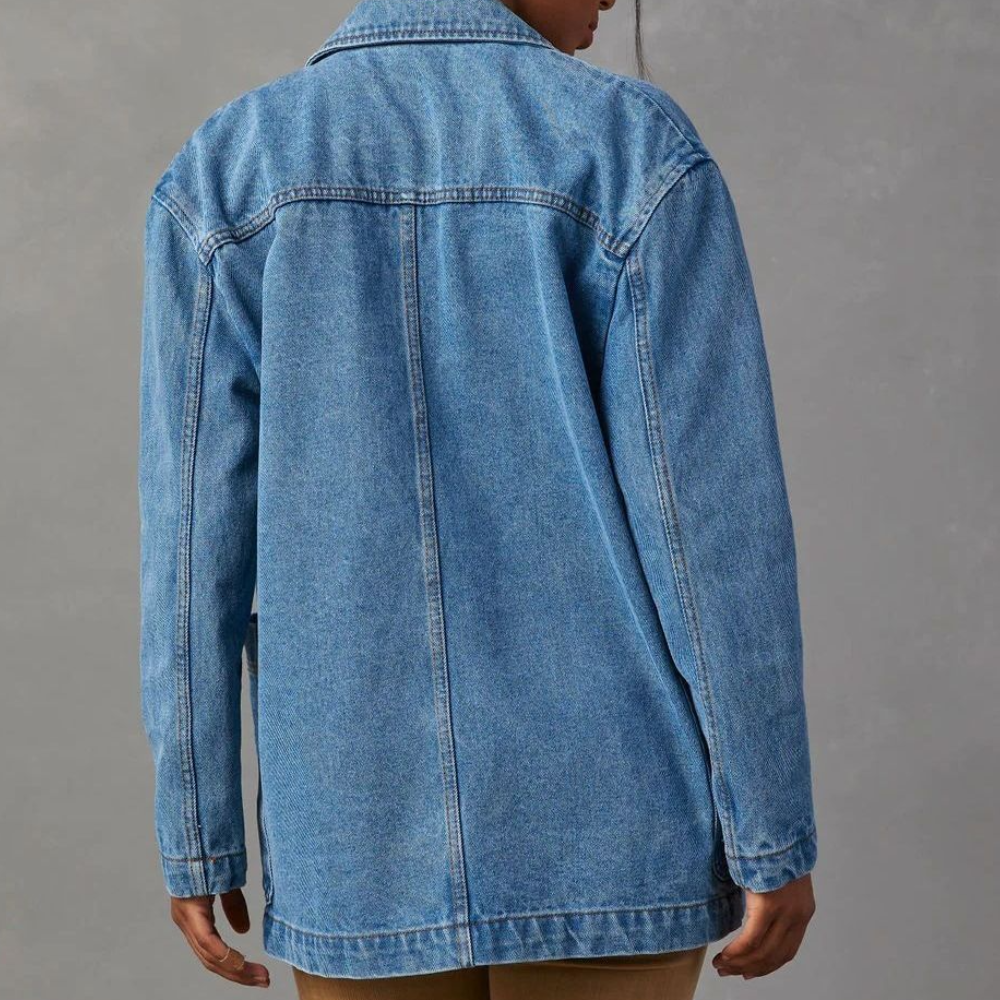 Luella - Women's Longline Denim Blazer Jacket - photo 5