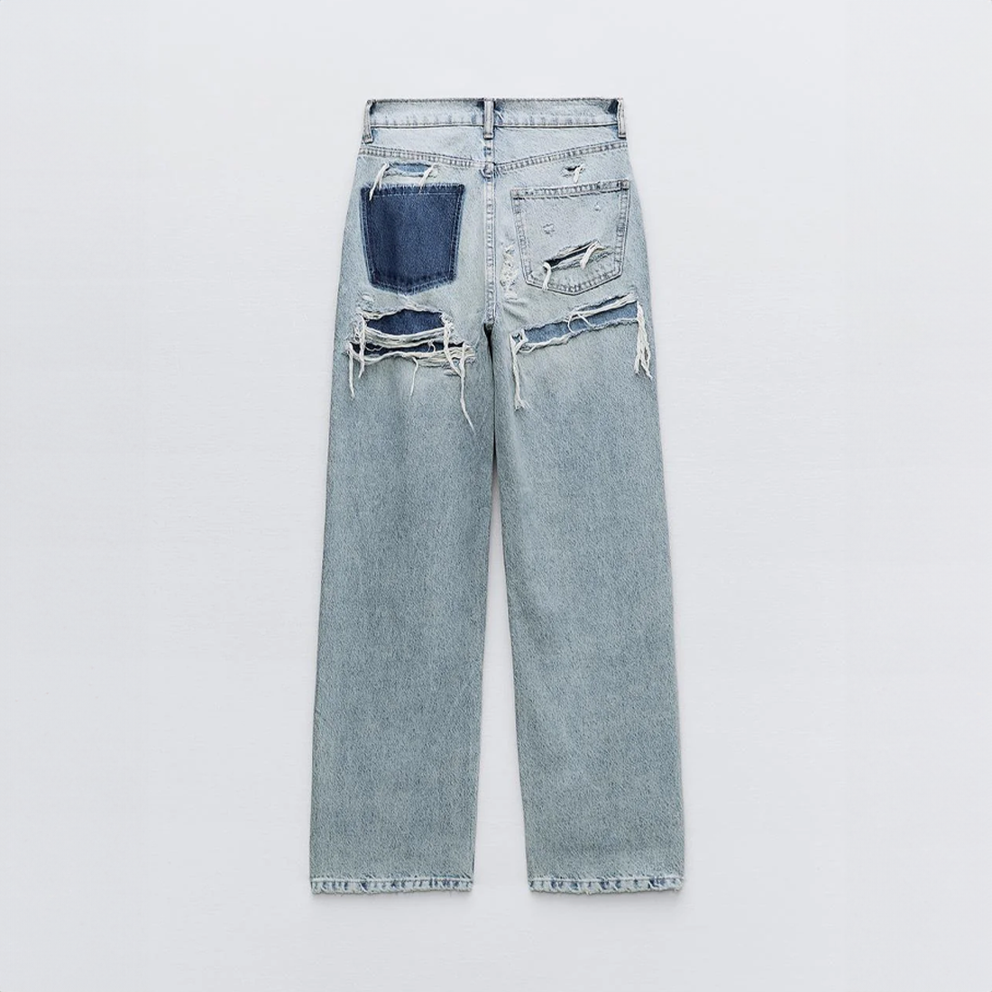 Lulu - Women's Wide Leg Distressed Jeans - photo 3