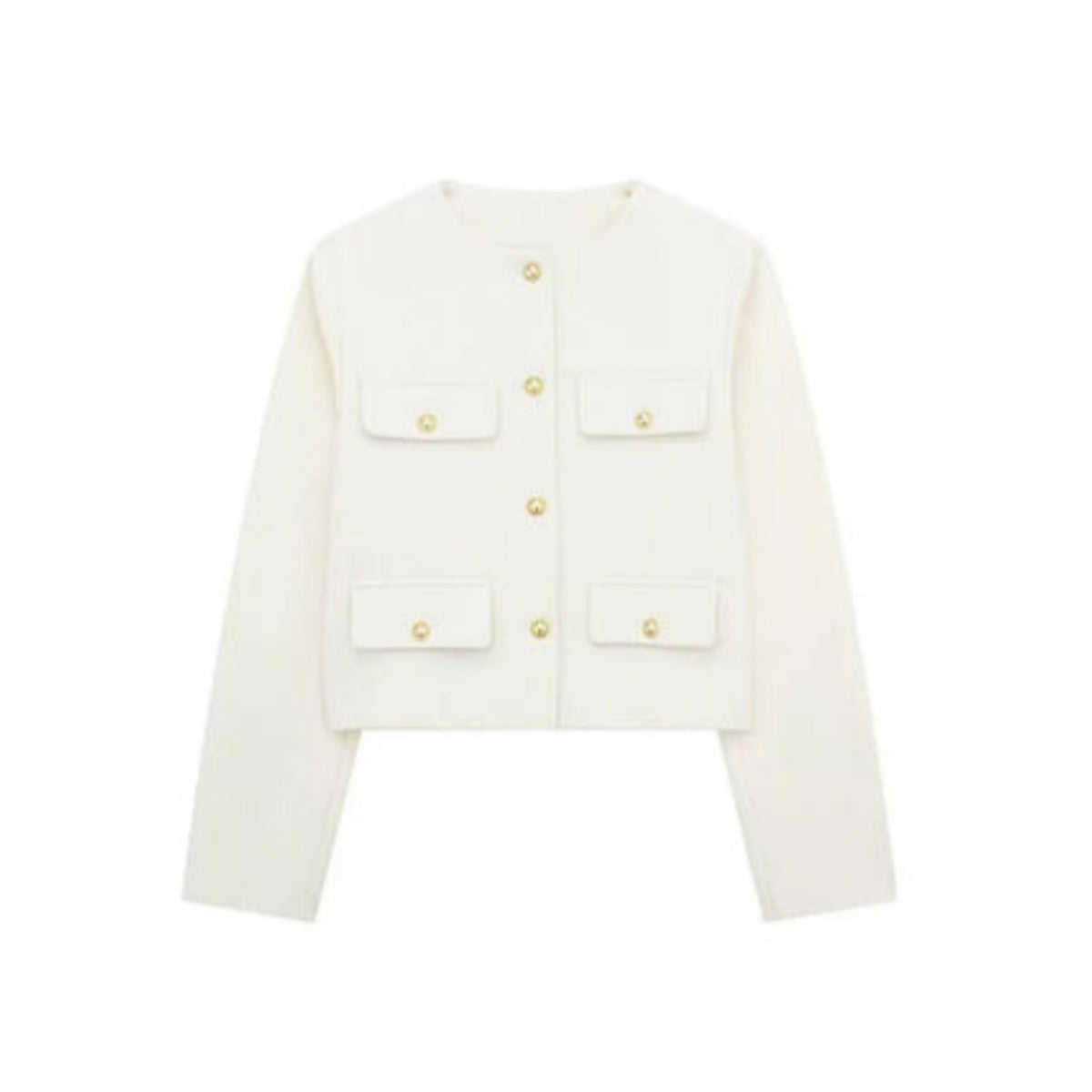 Maeve - Women's Cropped Jacket with Button Front - photo 6
