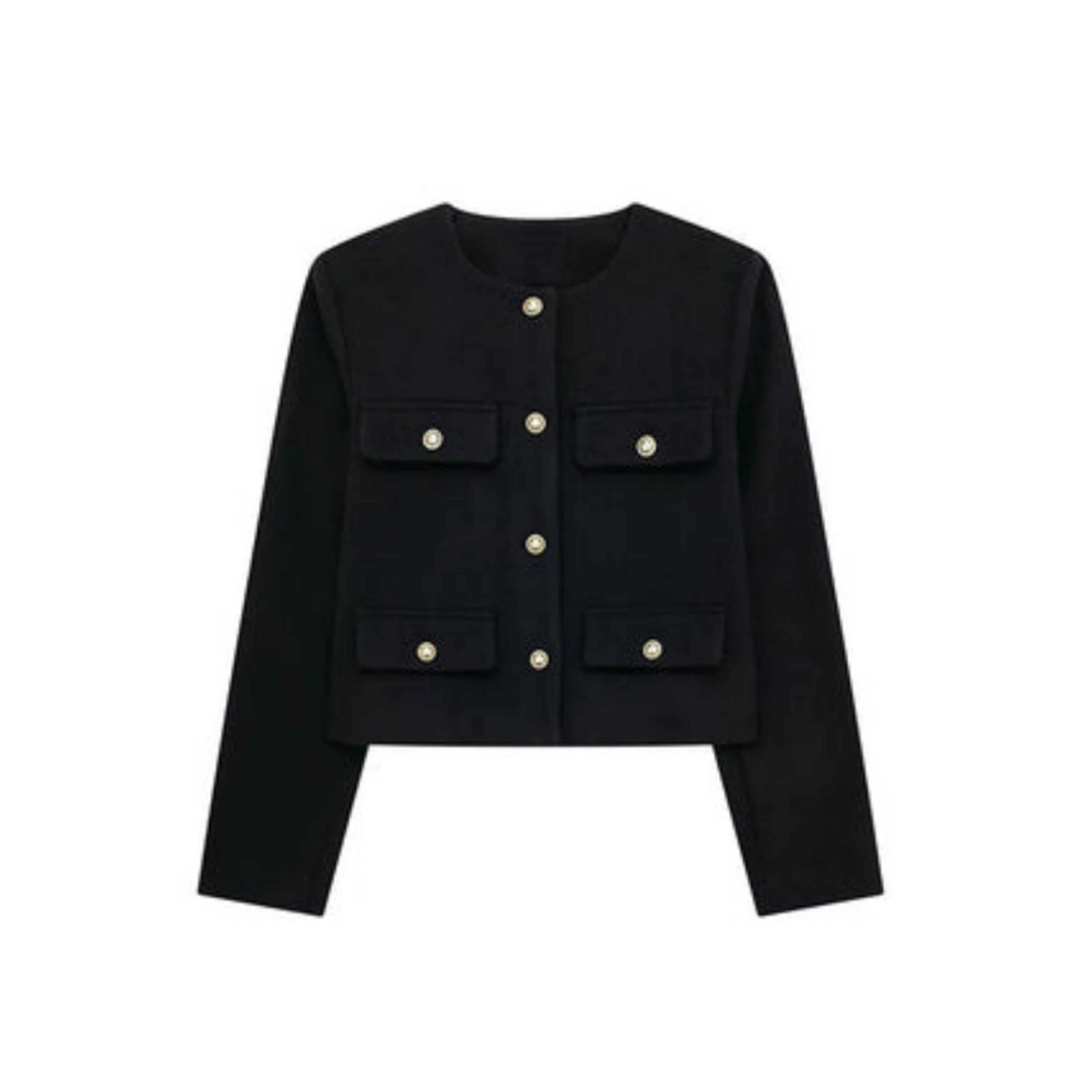 Maeve - Women's Cropped Jacket with Button Front - photo 7