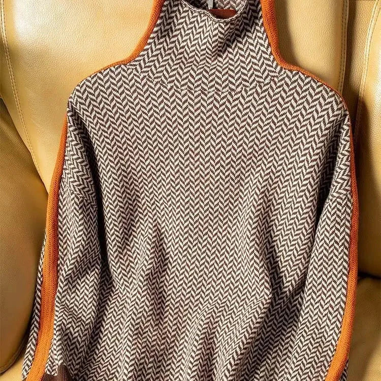 Maeve - Women's Jumper in Stripe with Roll Neck - photo 3