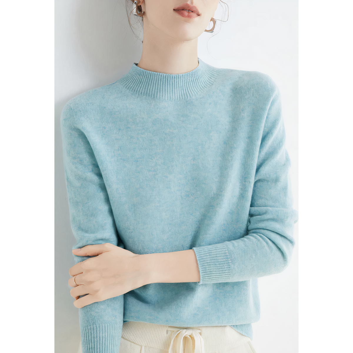 Maia - Women's Relaxed Jumper with Roll Neck - photo 2