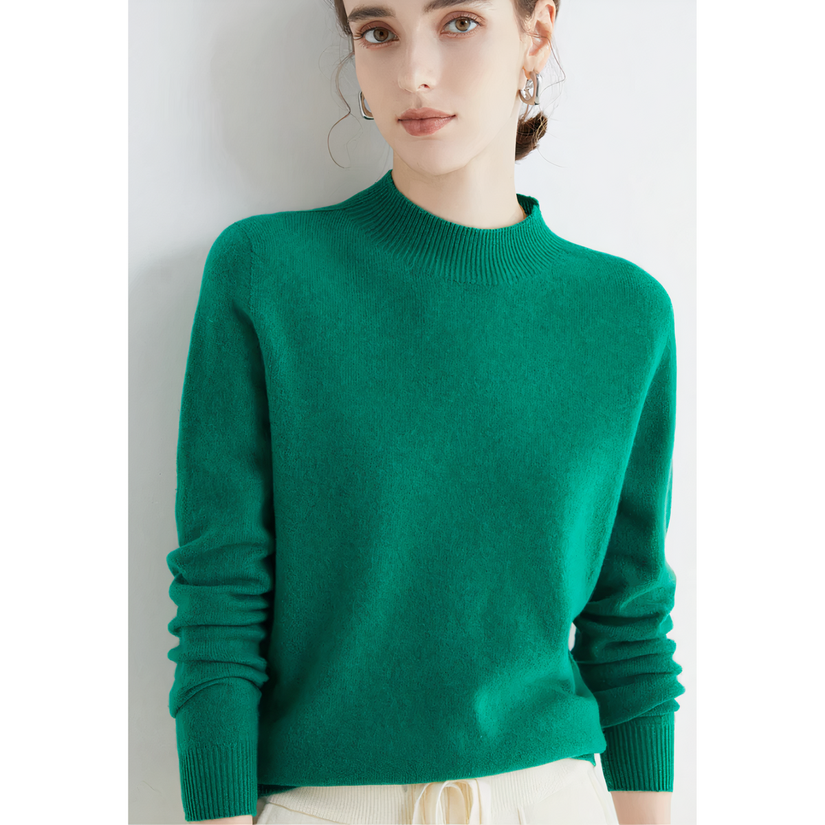 Maia - Women's Relaxed Jumper with Roll Neck - photo 3