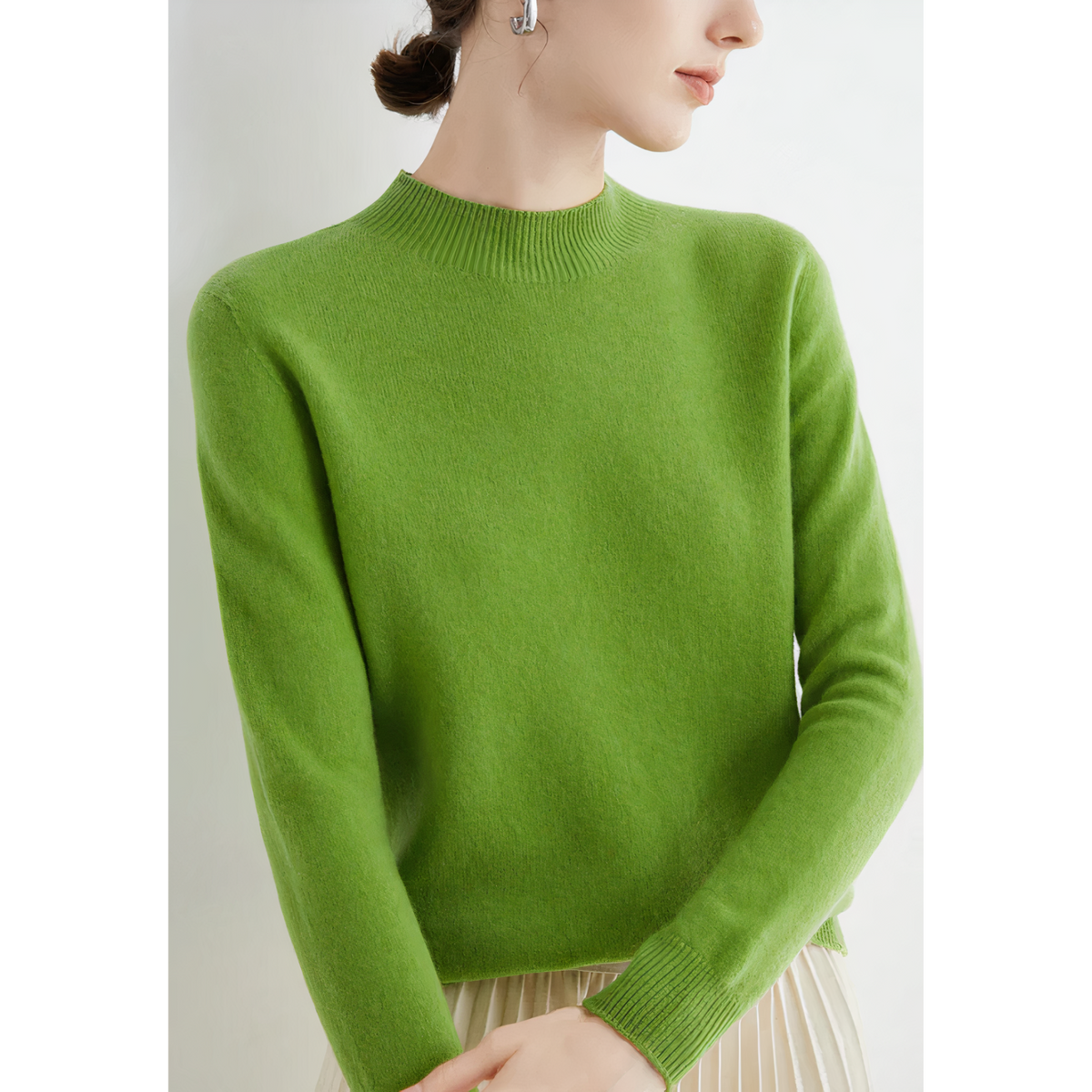 Maia - Women's Relaxed Jumper with Roll Neck - photo 7