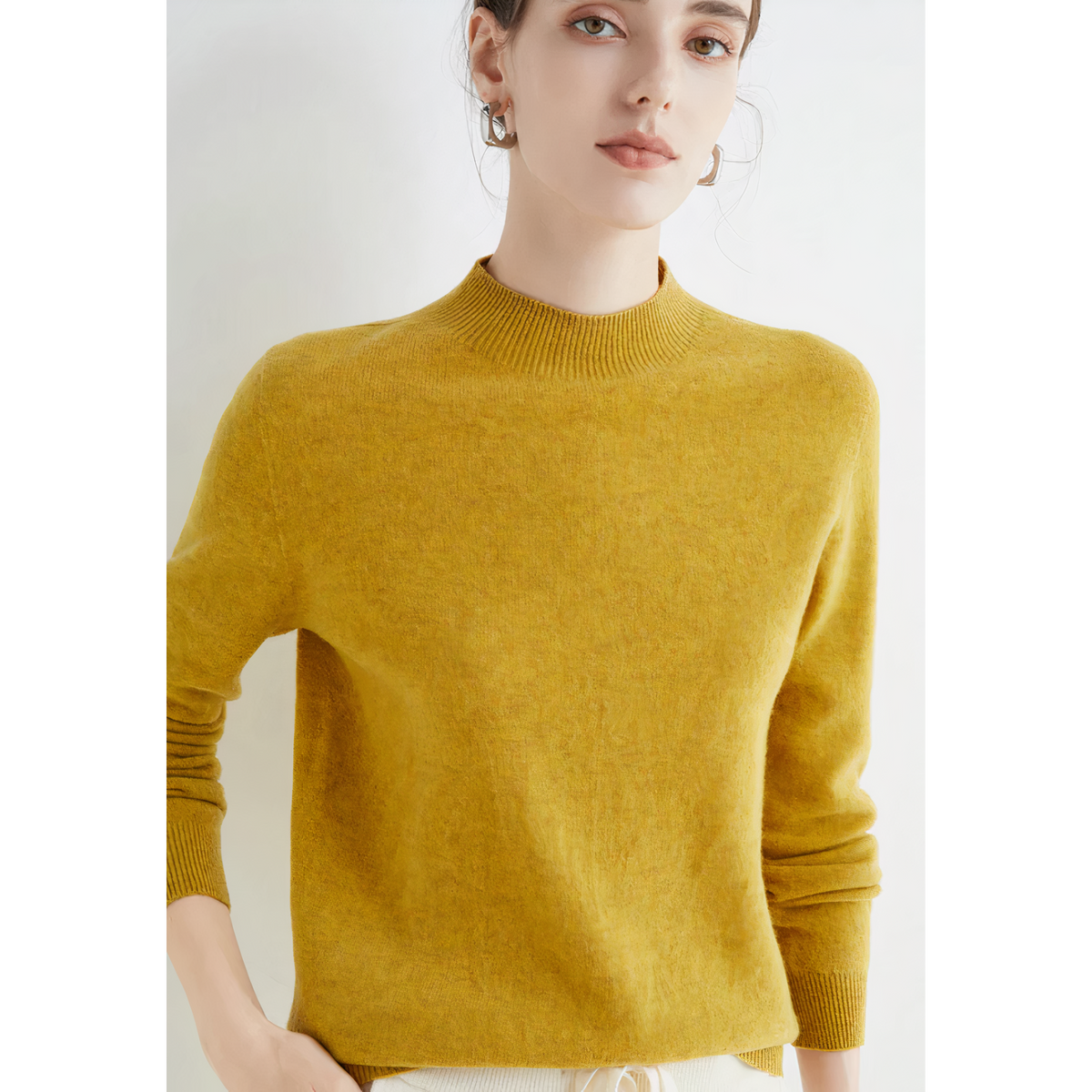 Maia - Women's Relaxed Jumper with Roll Neck - photo 9