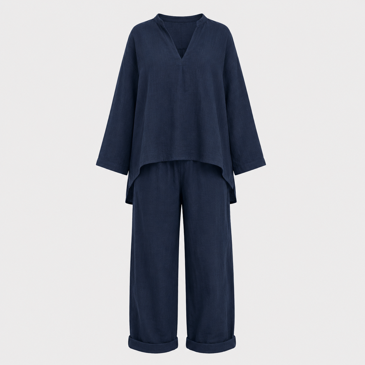 Maia - Women's Relaxed Wide-Leg Two-Piece Set with Trousers - photo 5