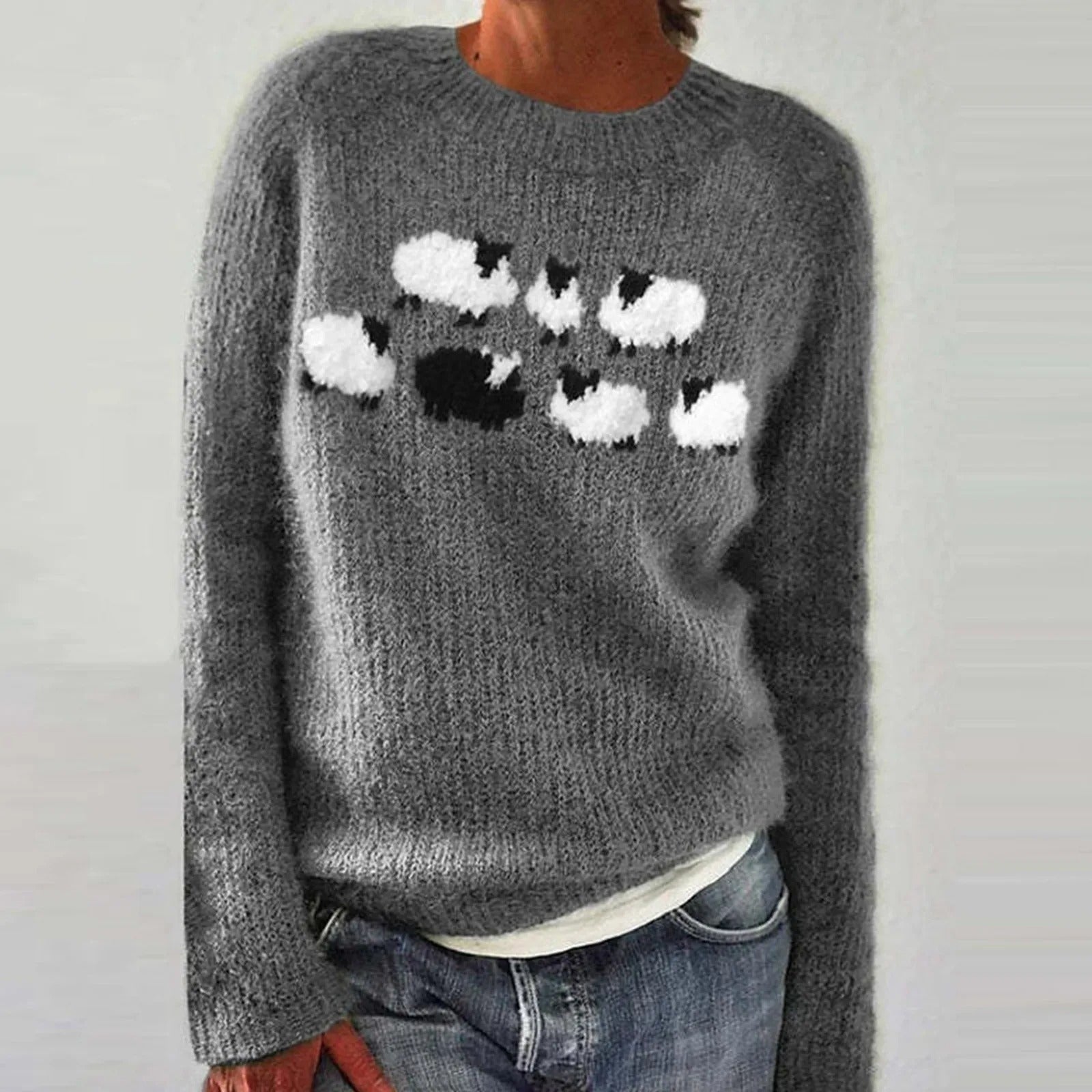 Alexis - Women's Retro Winter Sweater (Plus Size Available)
