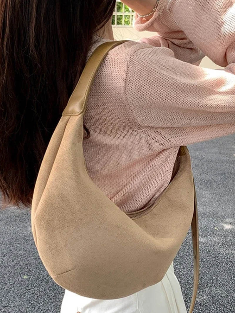 Wendy - Women's Halfmoon Faux Suede Bag - photo 9