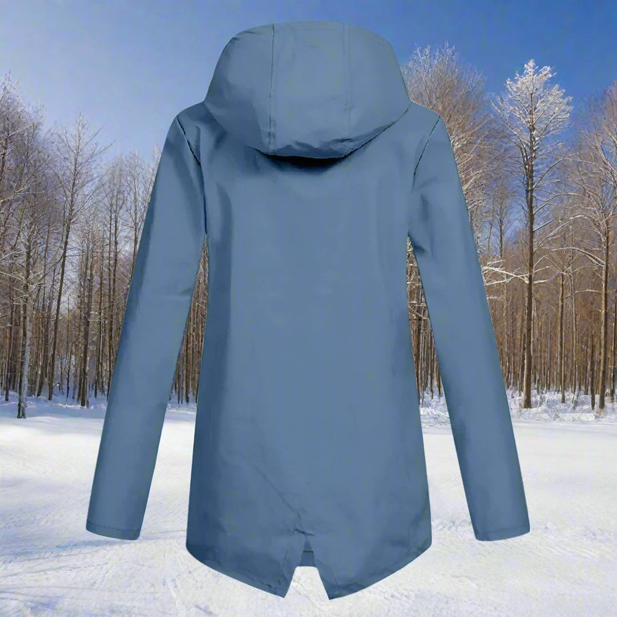 Maren - Women's Waterproof Hooded Rain Jacket Zip-up Longline - photo 4